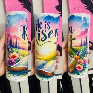 He Is Risen Colorful Tumbler